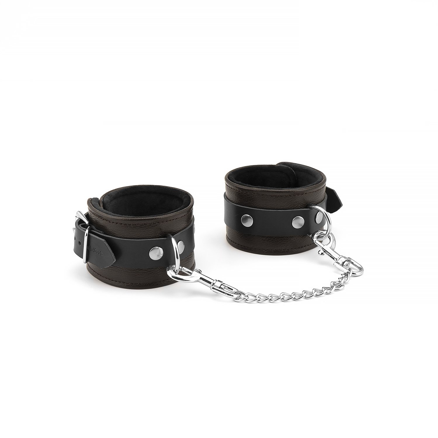 Brown Leather Ankle Cuffs