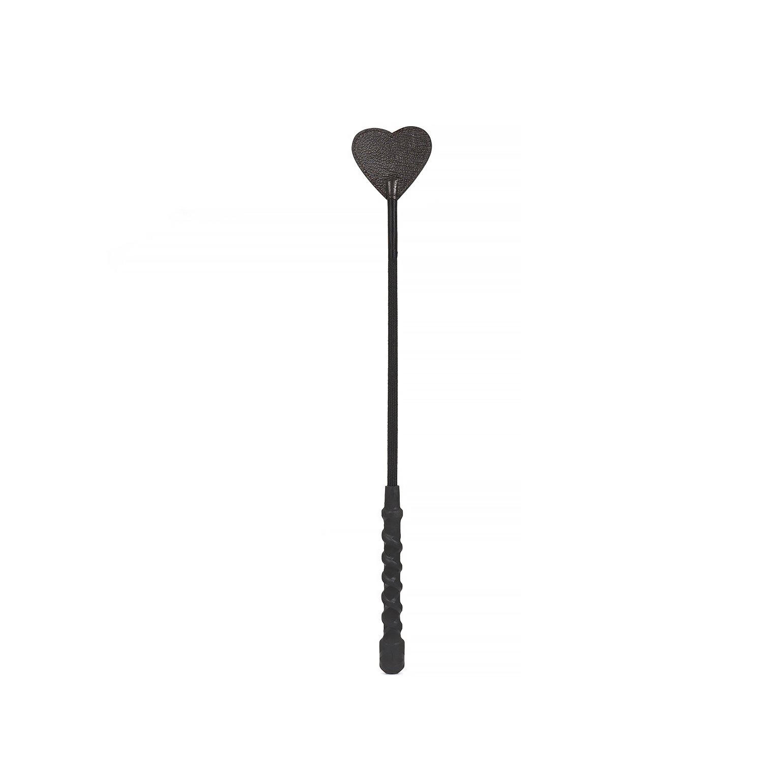 Brown Leather Heart Shape Tip Riding Crop