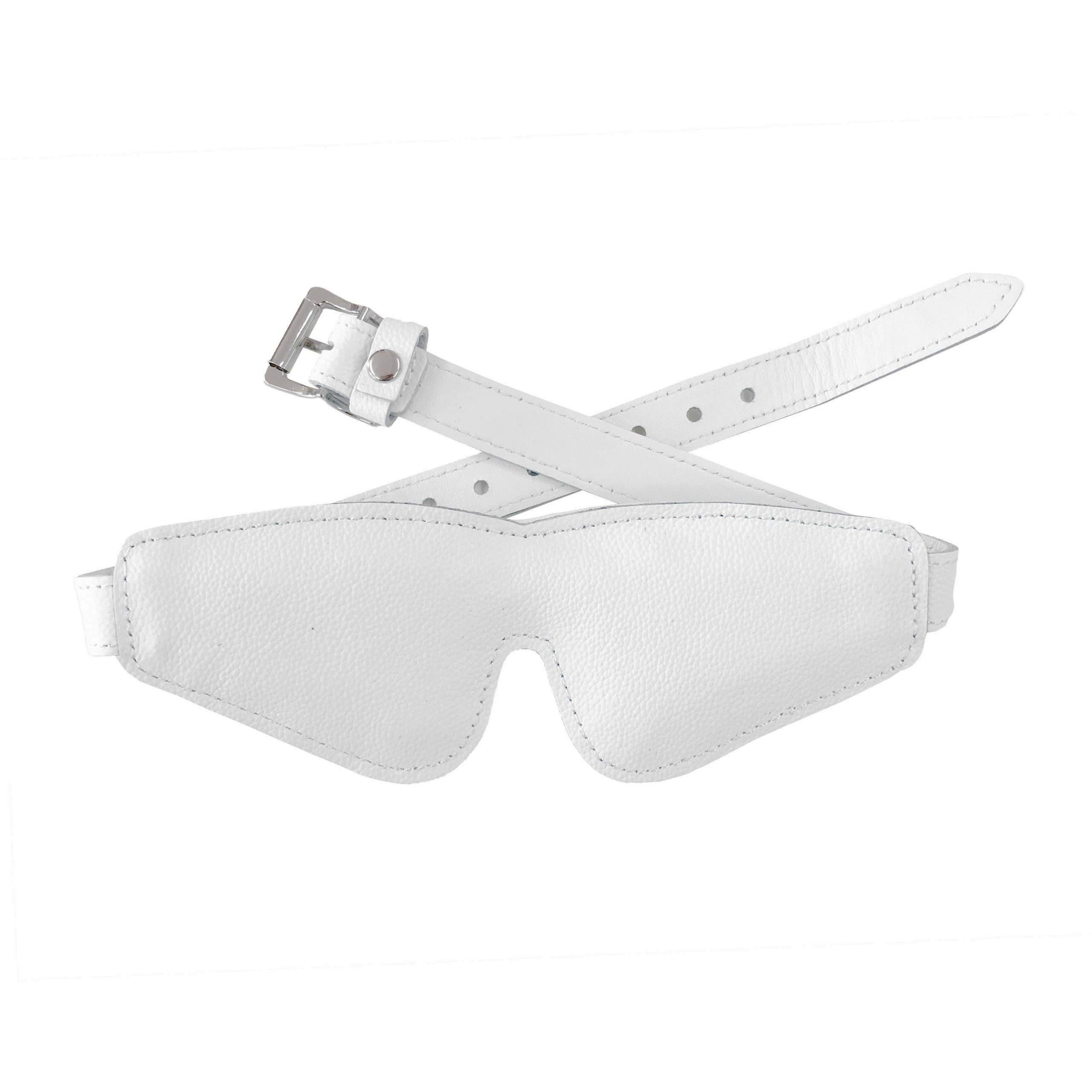 hite Padded Cow Leather Blindfold