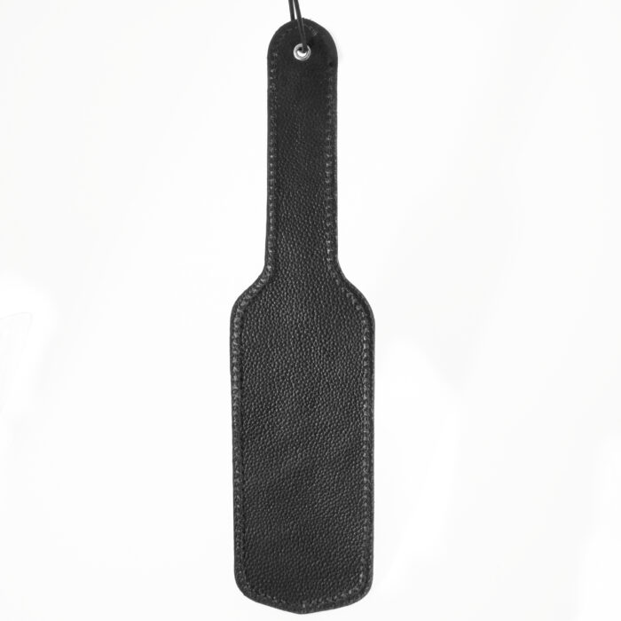 Vari-touch Twin Sided Black Leather Paddle