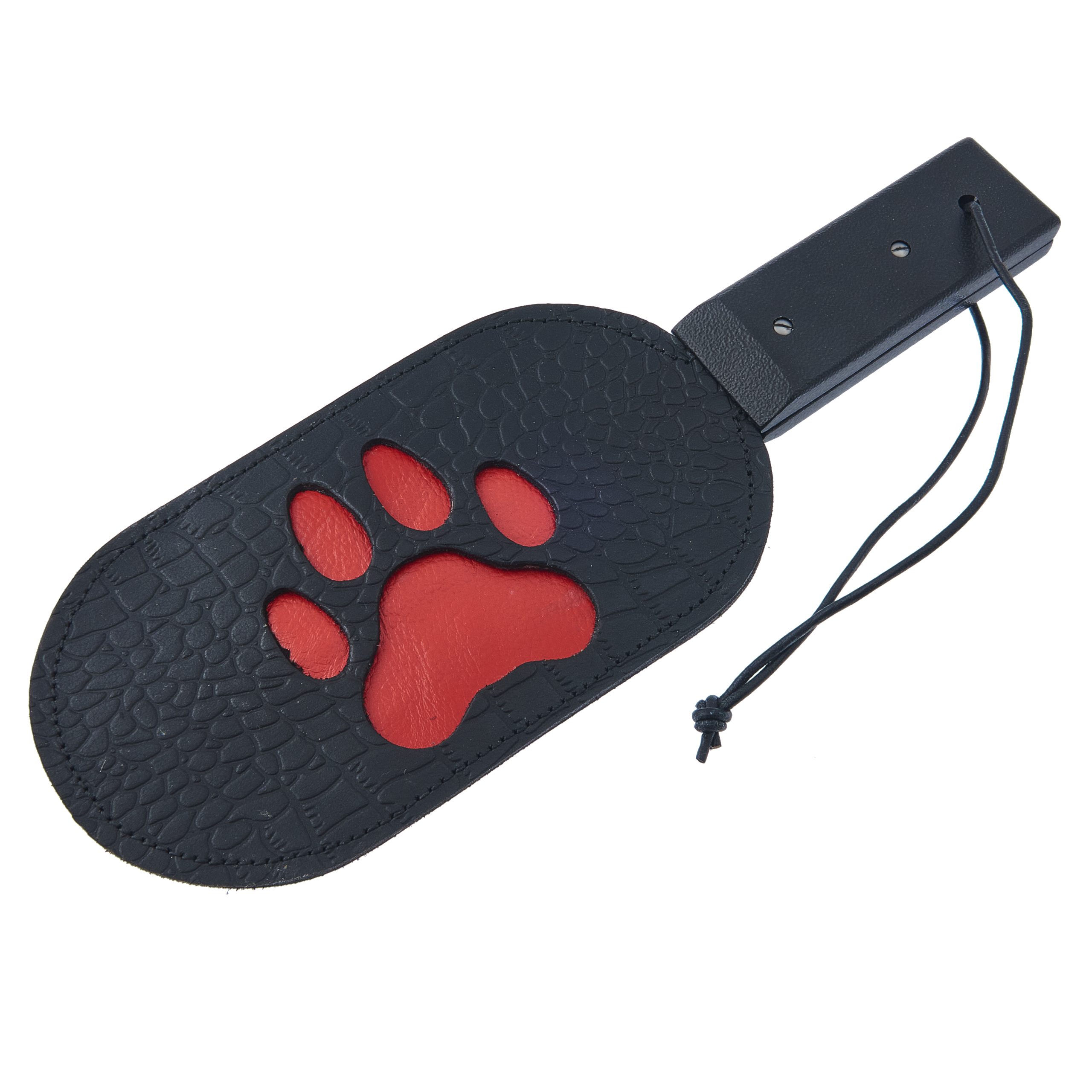 Bears Paw Print Leather Paddle