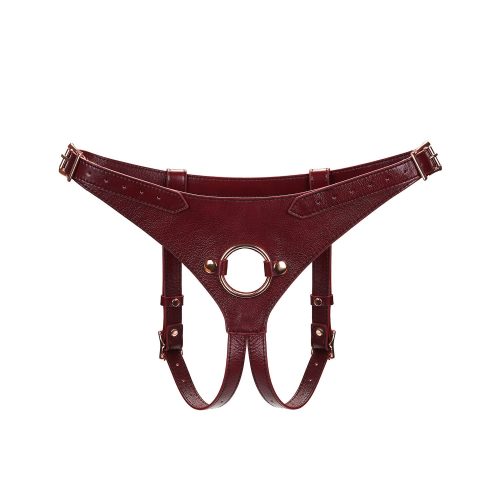Red Wien Leather Strap On Harness