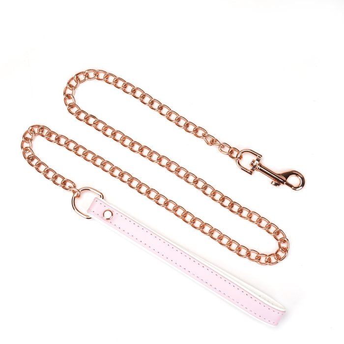Leash for White & Pink Fairy Goat Leather Collar & Leash
